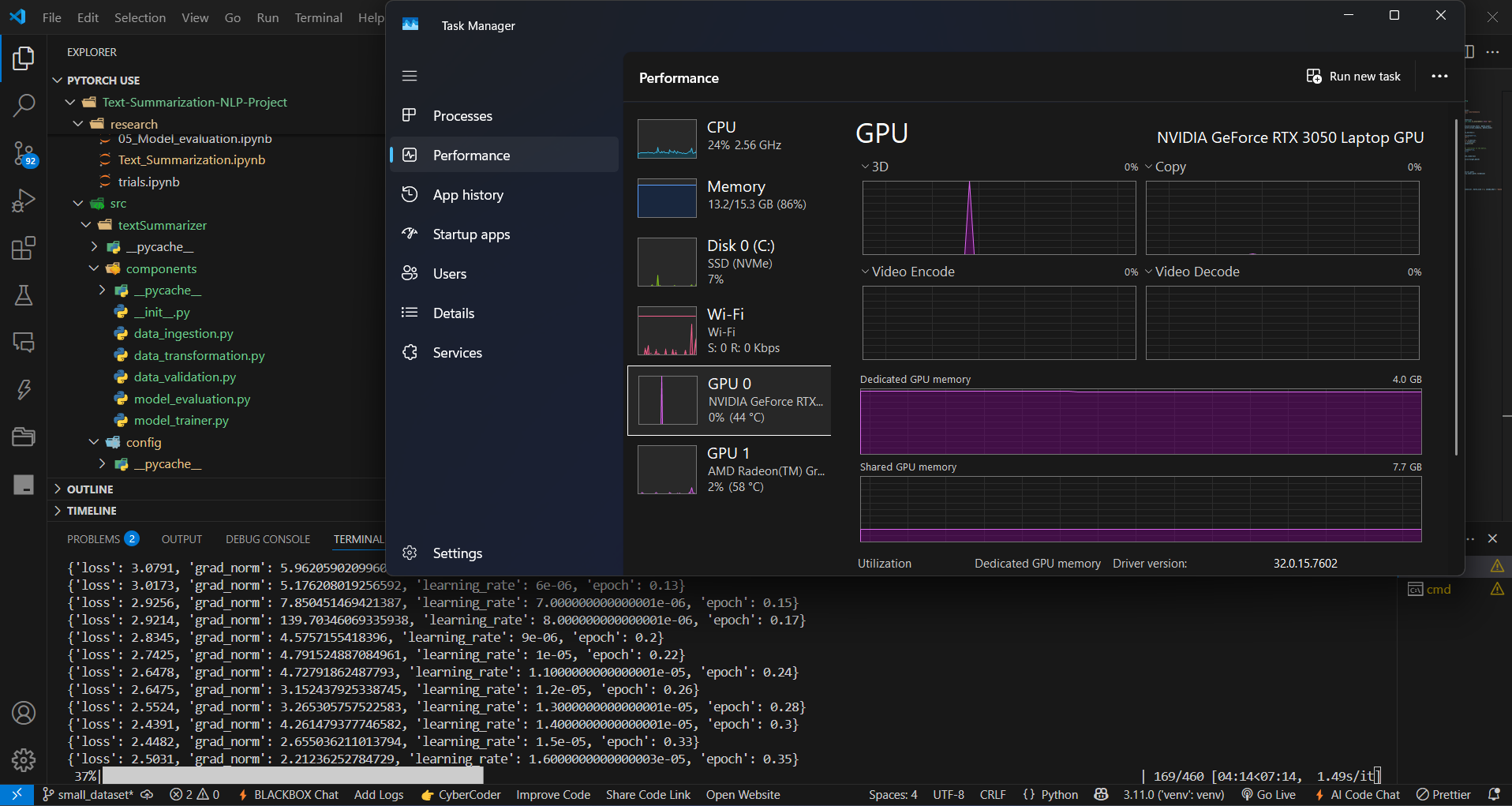 GPU Training - fine tune on T5 model